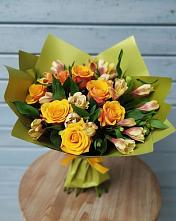 Букет цветов из:  Альстромерии и Розы в Новолеушковской