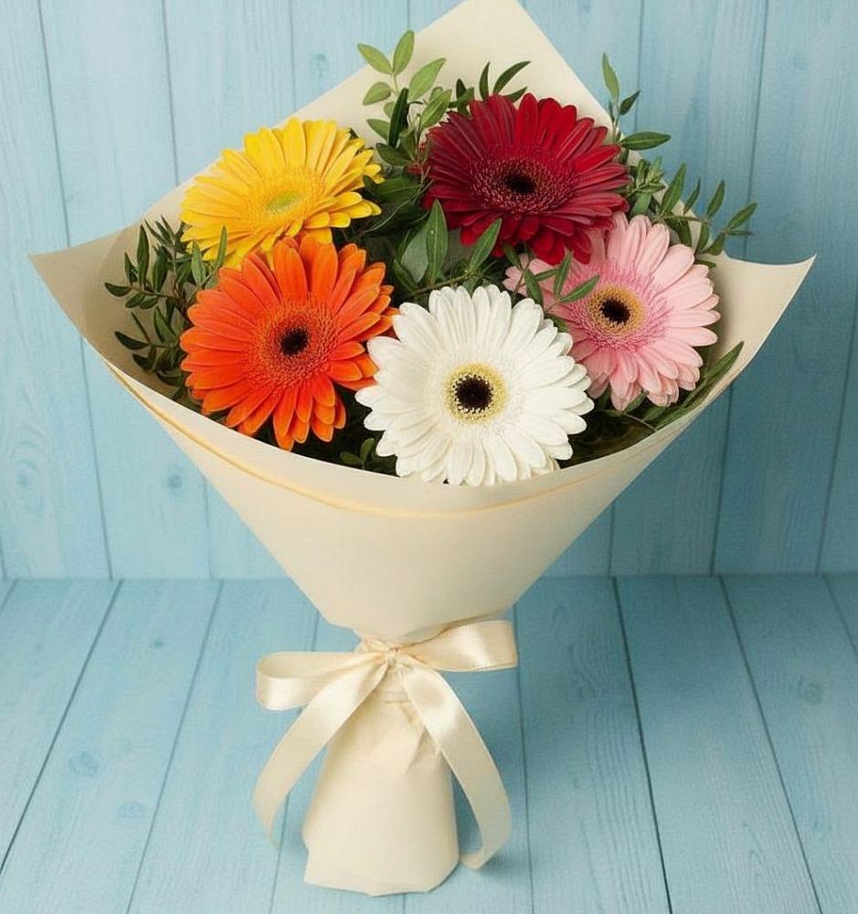 Букет цветов из: Герберы в Новолеушковской