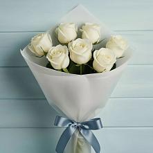 Букет 7 Белых роз Эдлесс Лав в Новолеушковской