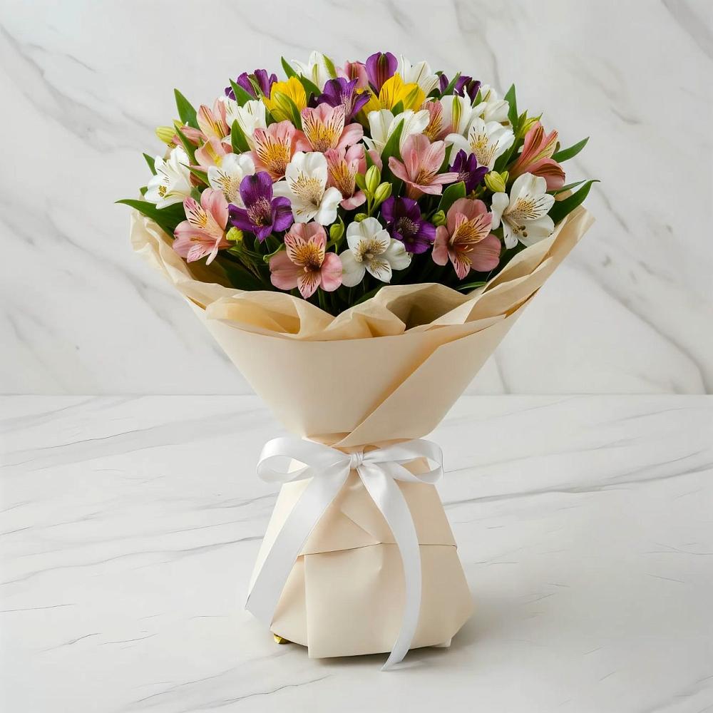 Букет цветов из: Альстромерии в Новолеушковской