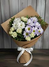 Букет цветов из:  Хризантемы и Розы в Новолеушковской