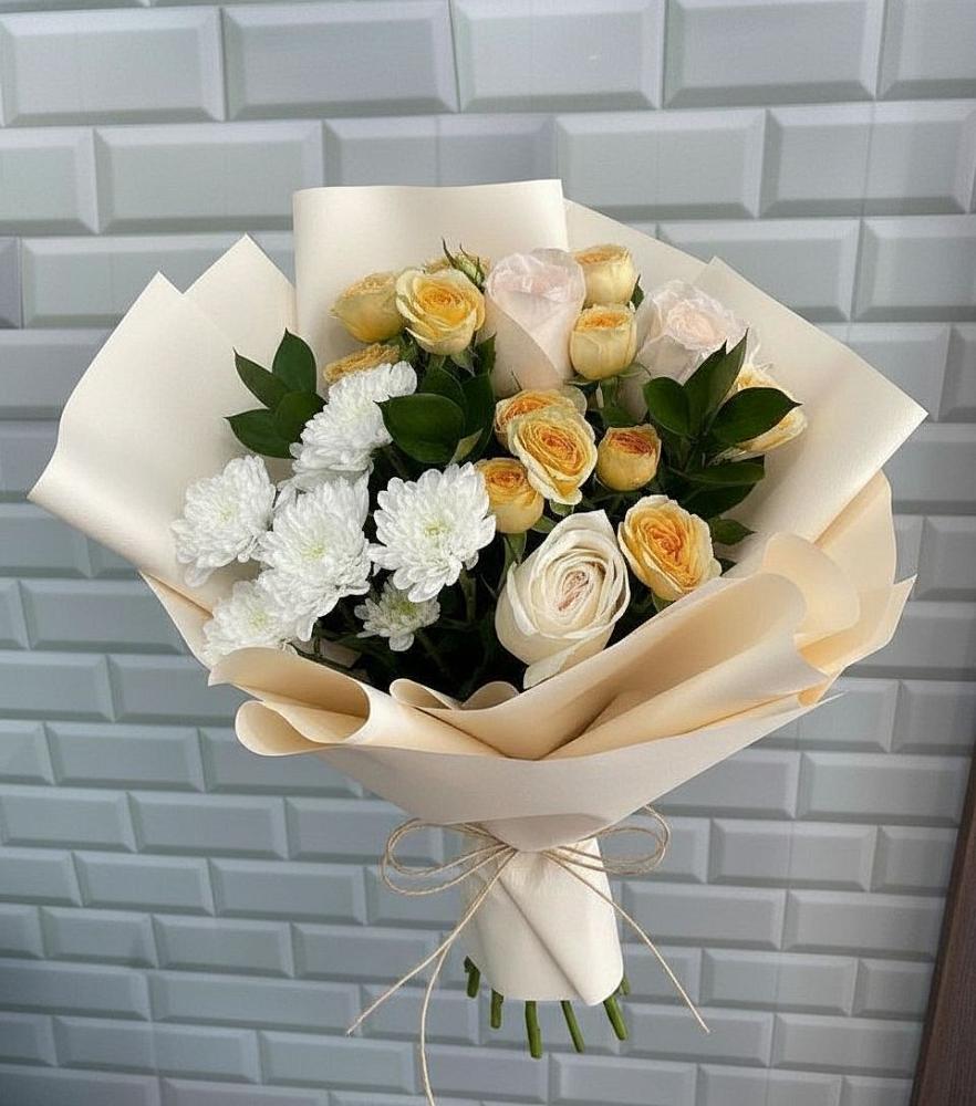 Букет цветов из: Розы и Хризантемы в Новолеушковской