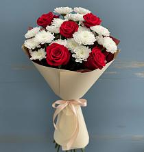 Букет цветов из:  Розы и Хризантемы в Новолеушковской