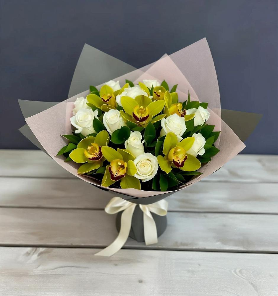 Букет цветов из: Орхидеи и Розы в Новолеушковской