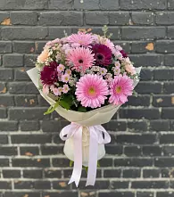 Букет цветов из:  Герберы и Хризантемы в Новолеушковской