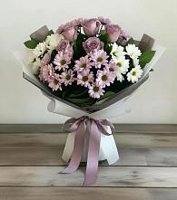 Букет цветов из:  Хризантемы и Розы в Новолеушковской