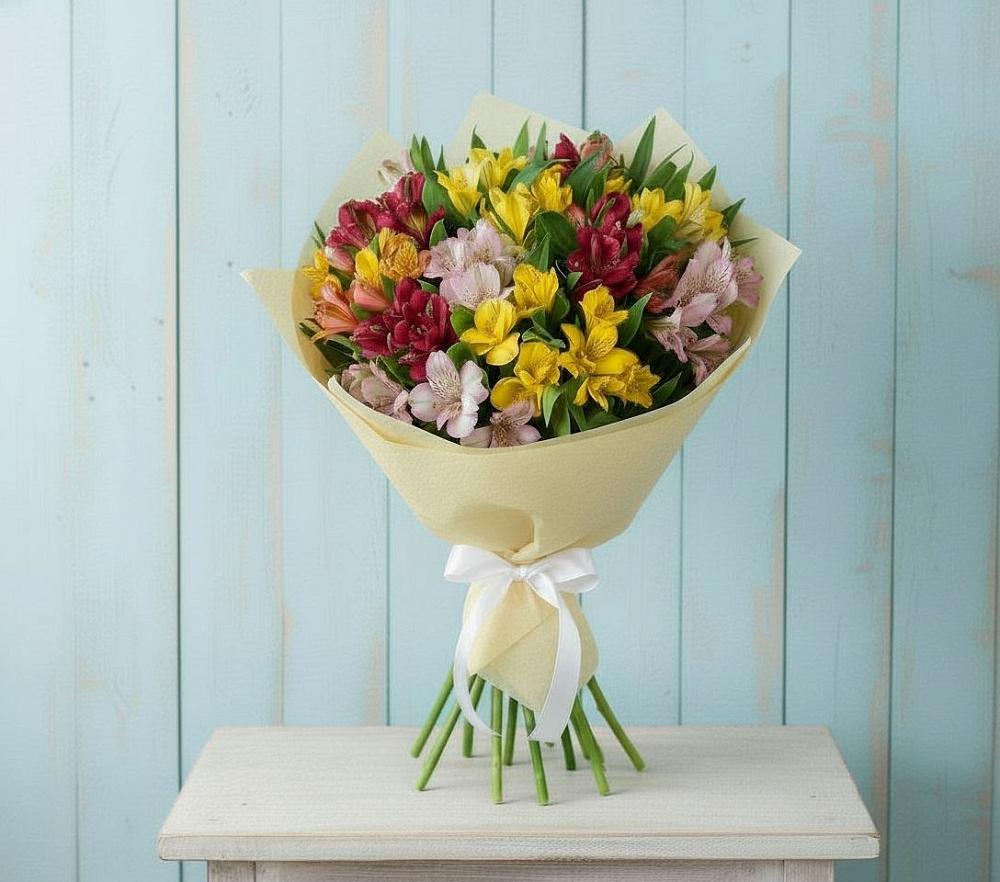 Букет цветов из: Альстромерии в Новолеушковской