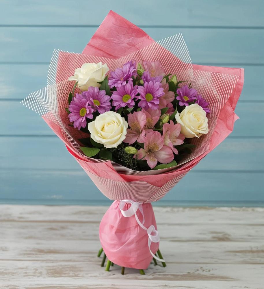 Букет цветов из: Герберы в Новолеушковской