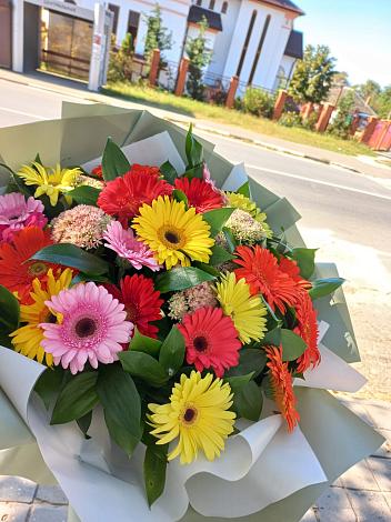 Букет цветов из: Герберы в Новолеушковской