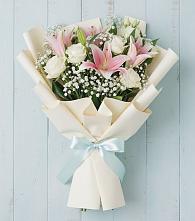 Букет цветов из:  Лилии в Новолеушковской