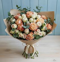 Букет цветов из:  Альстромерии и Розы #REPLACE_PRED# Новолеушковской